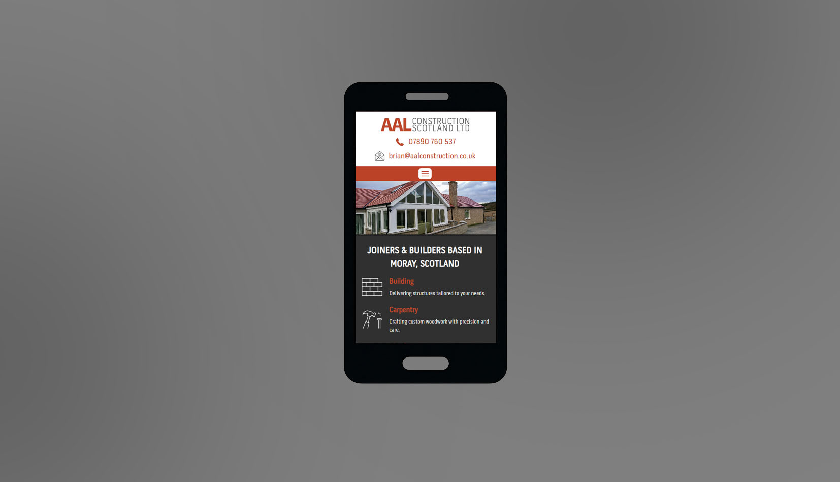 AAL Construction - Mobile View