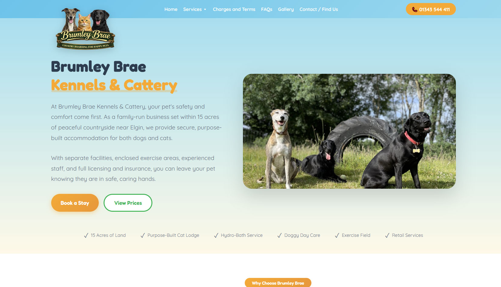 Brumley Brae Kennels and Cattery Website