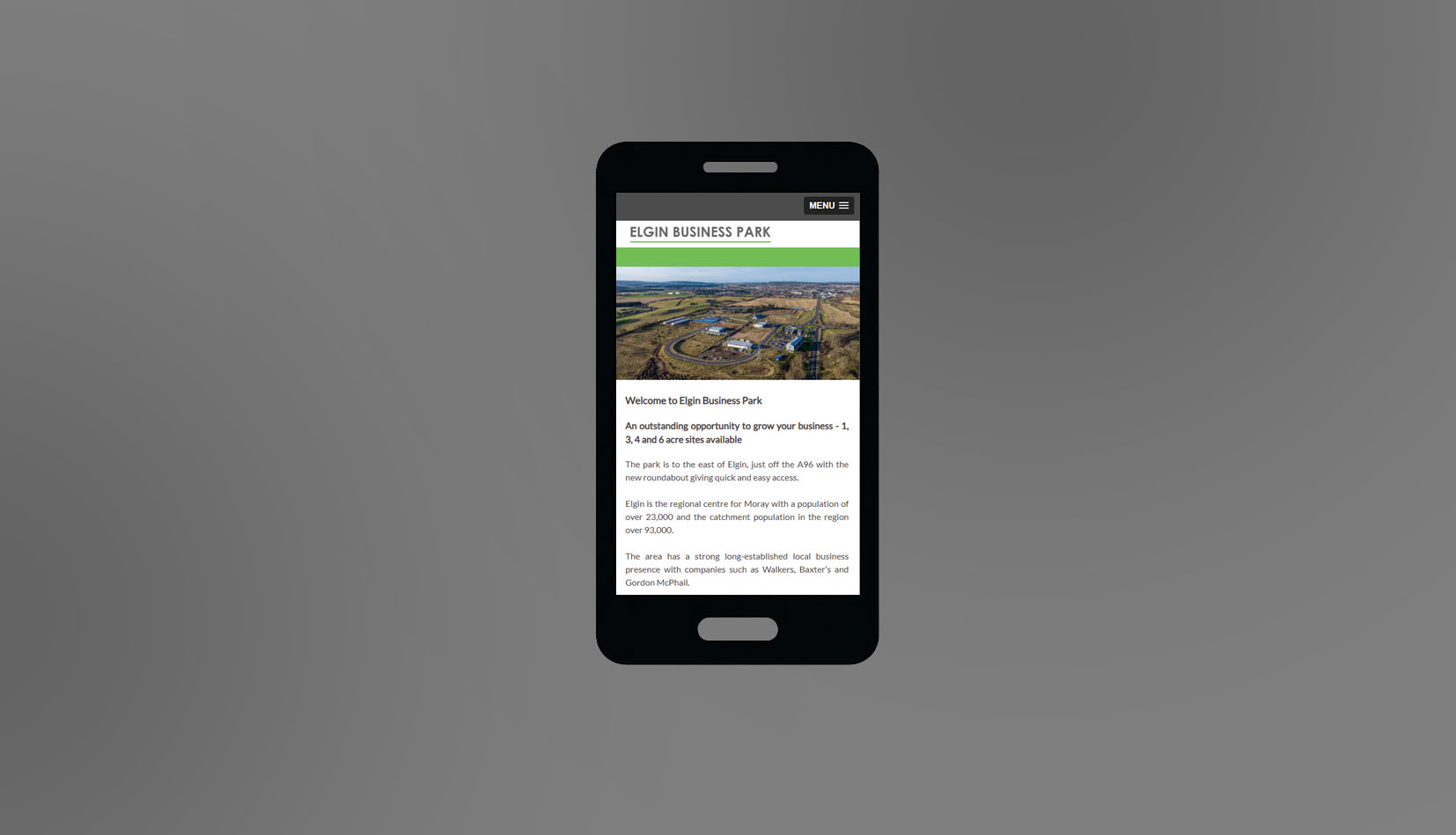 Elgin Business Park - Mobile View