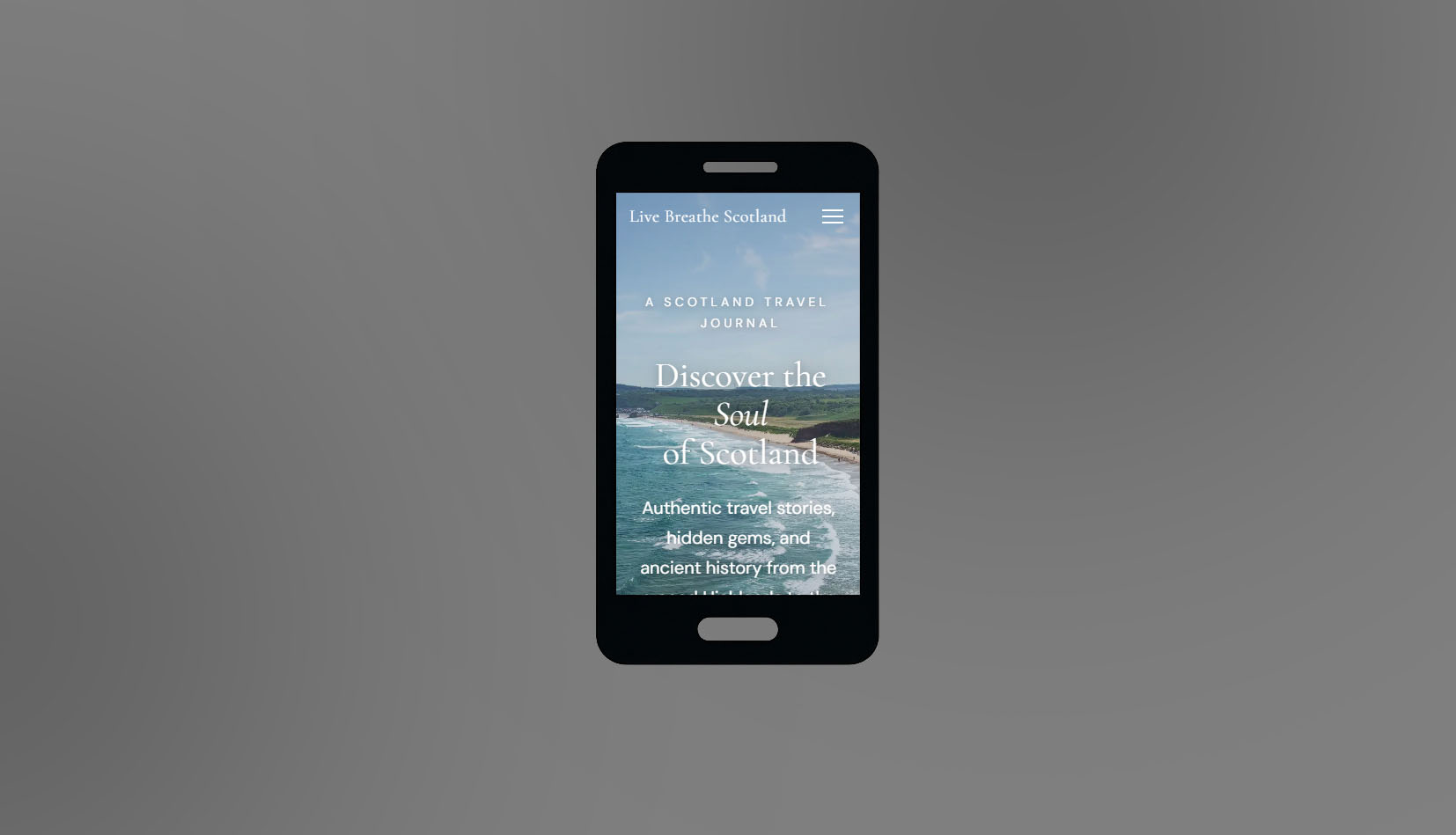 Live Breathe Scotland - Mobile View