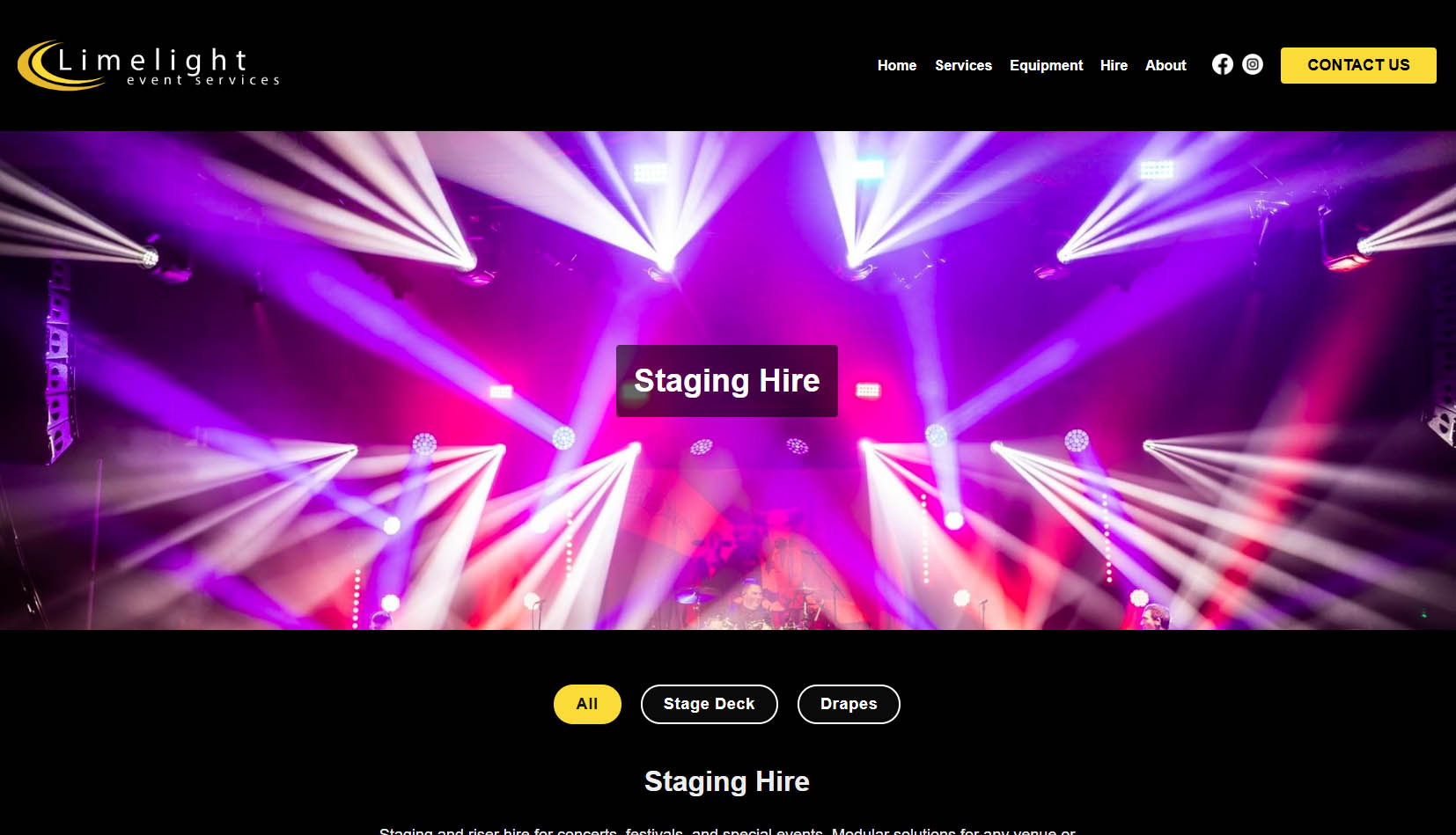 Limelight Event Services - Equipment